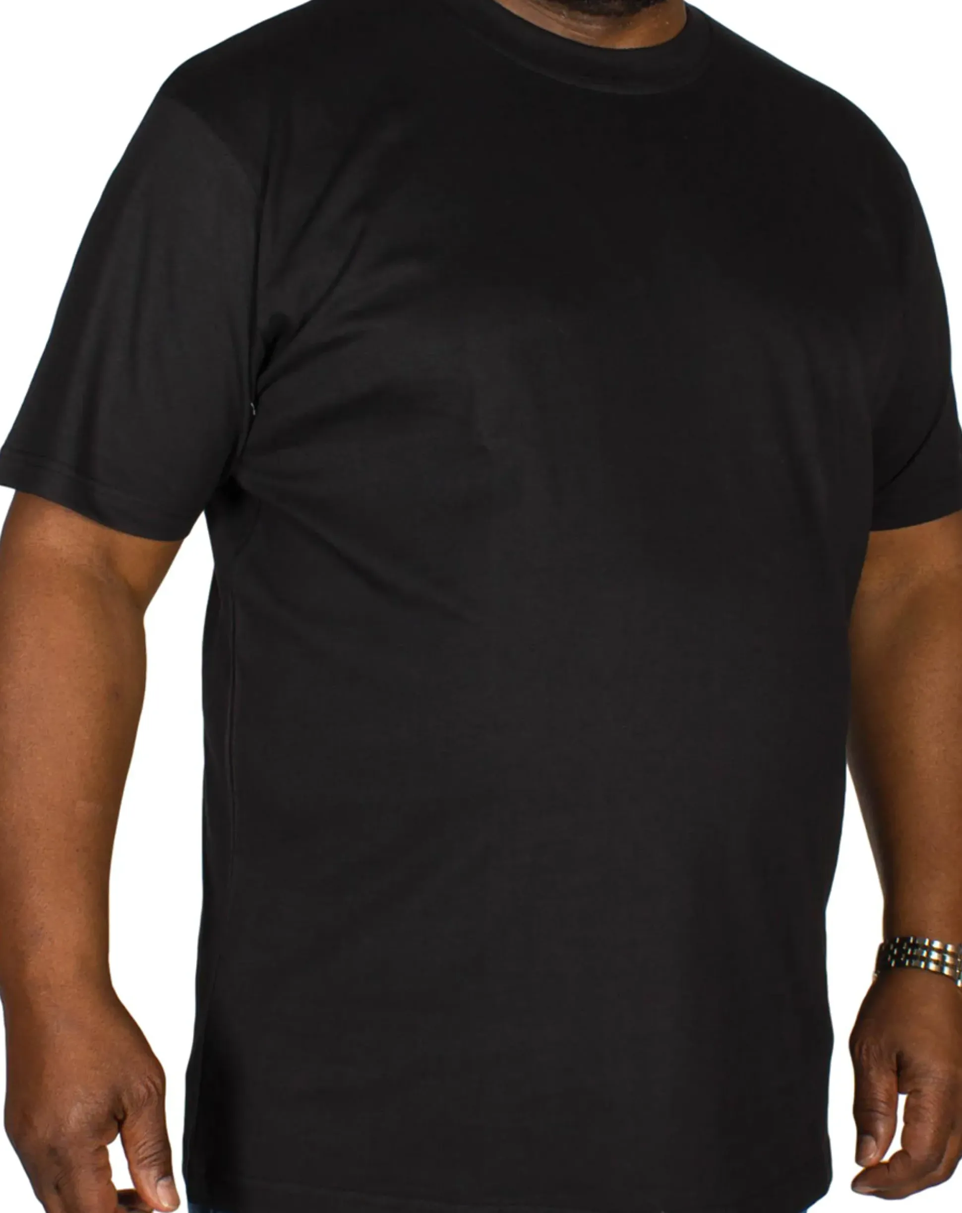 Bigdude Plain Crew Neck T-Shirt Black
