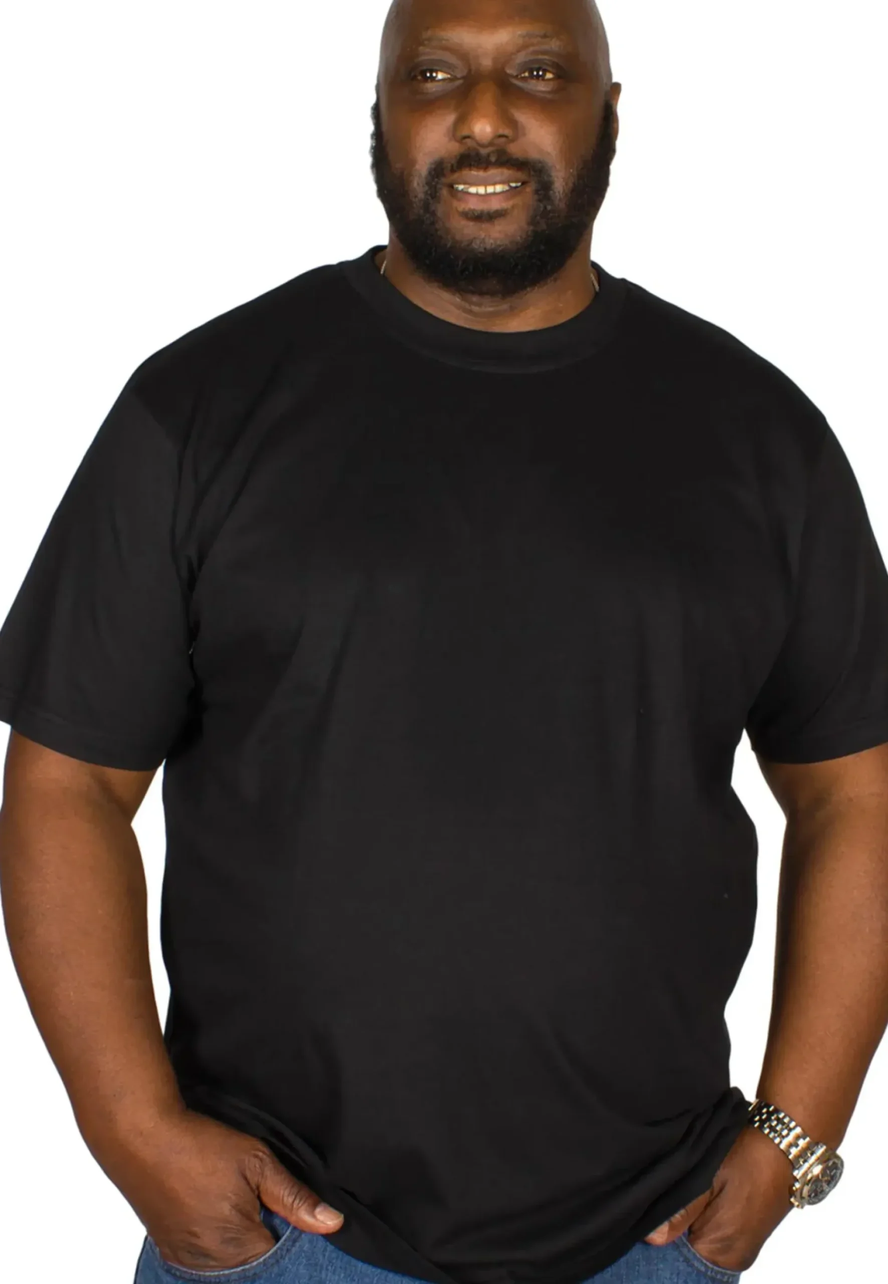 Bigdude Plain Crew Neck T-Shirt Black