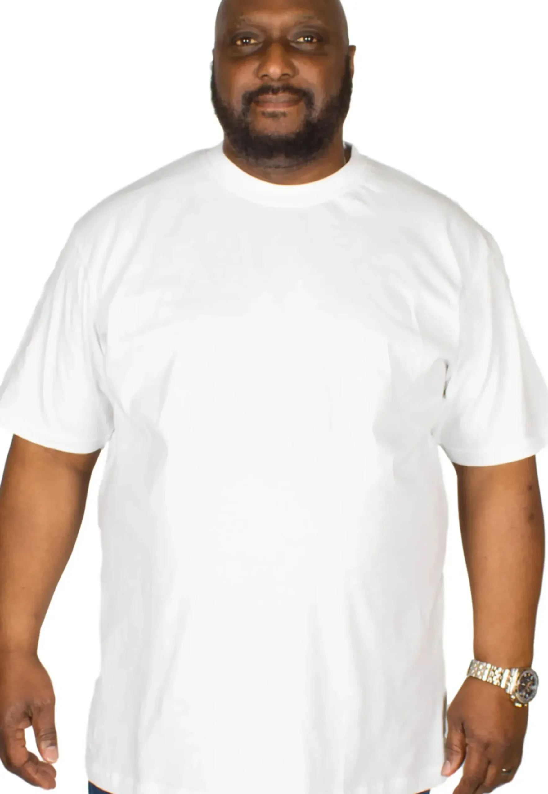 Bigdude Plain Crew Neck T-Shirt White