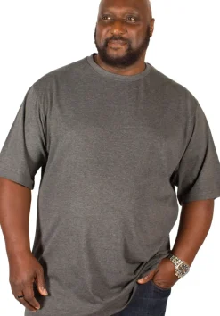 Bigdude Plain Crew Neck T-Shirt Charcoal