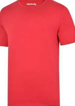 Bigdude Plain Crew Neck T-Shirt Red Space Cherry