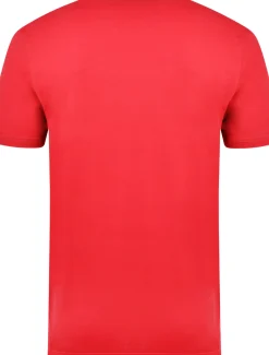 Bigdude Plain Crew Neck T-Shirt Red Space Cherry