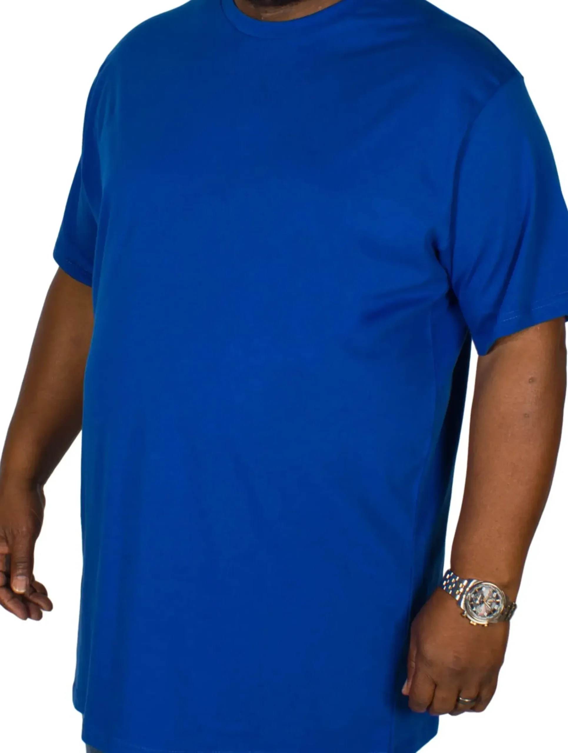 Bigdude Plain Crew Neck T-Shirt Royal Blue