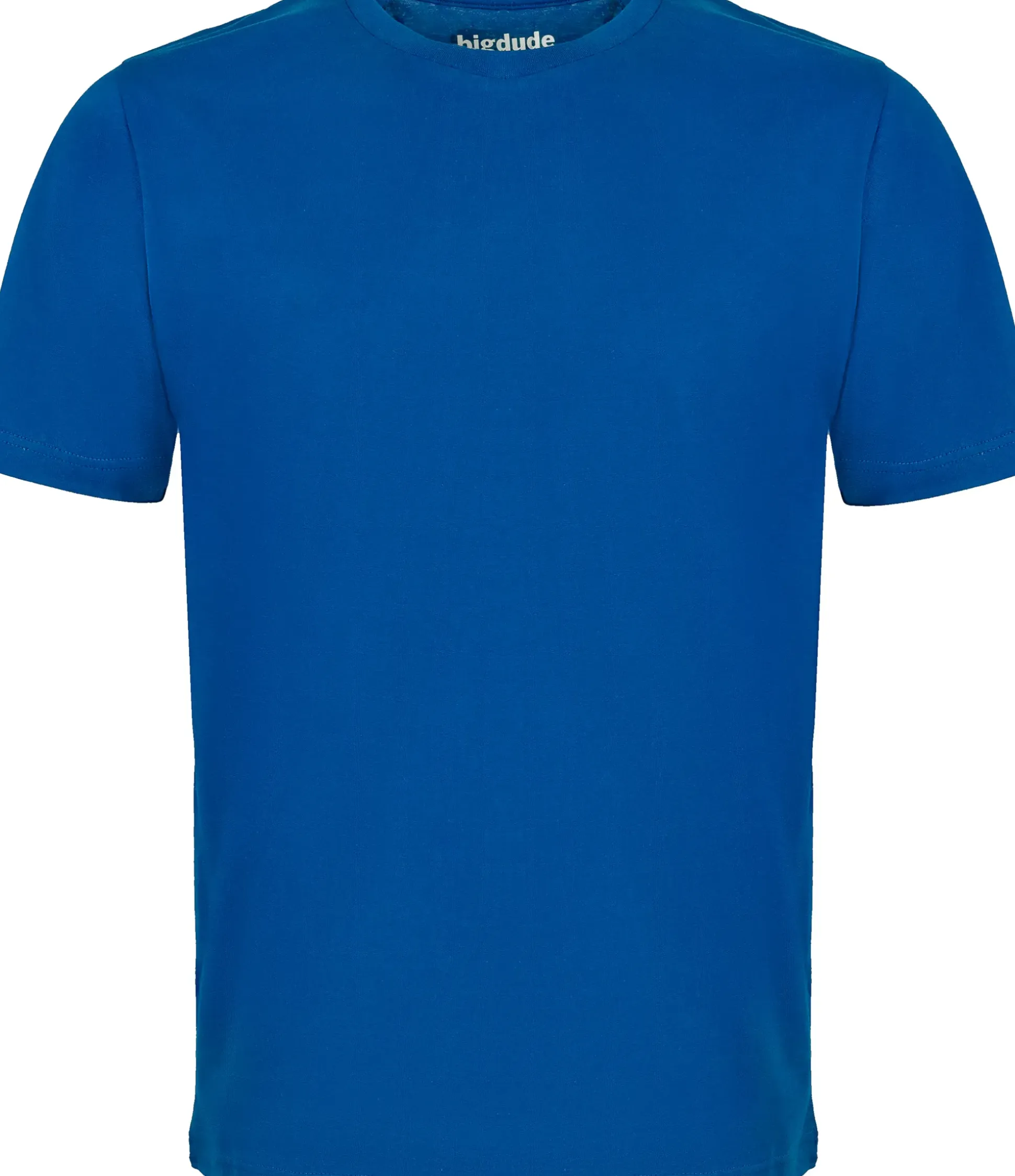 Bigdude Plain Crew Neck T-Shirt Royal Blue
