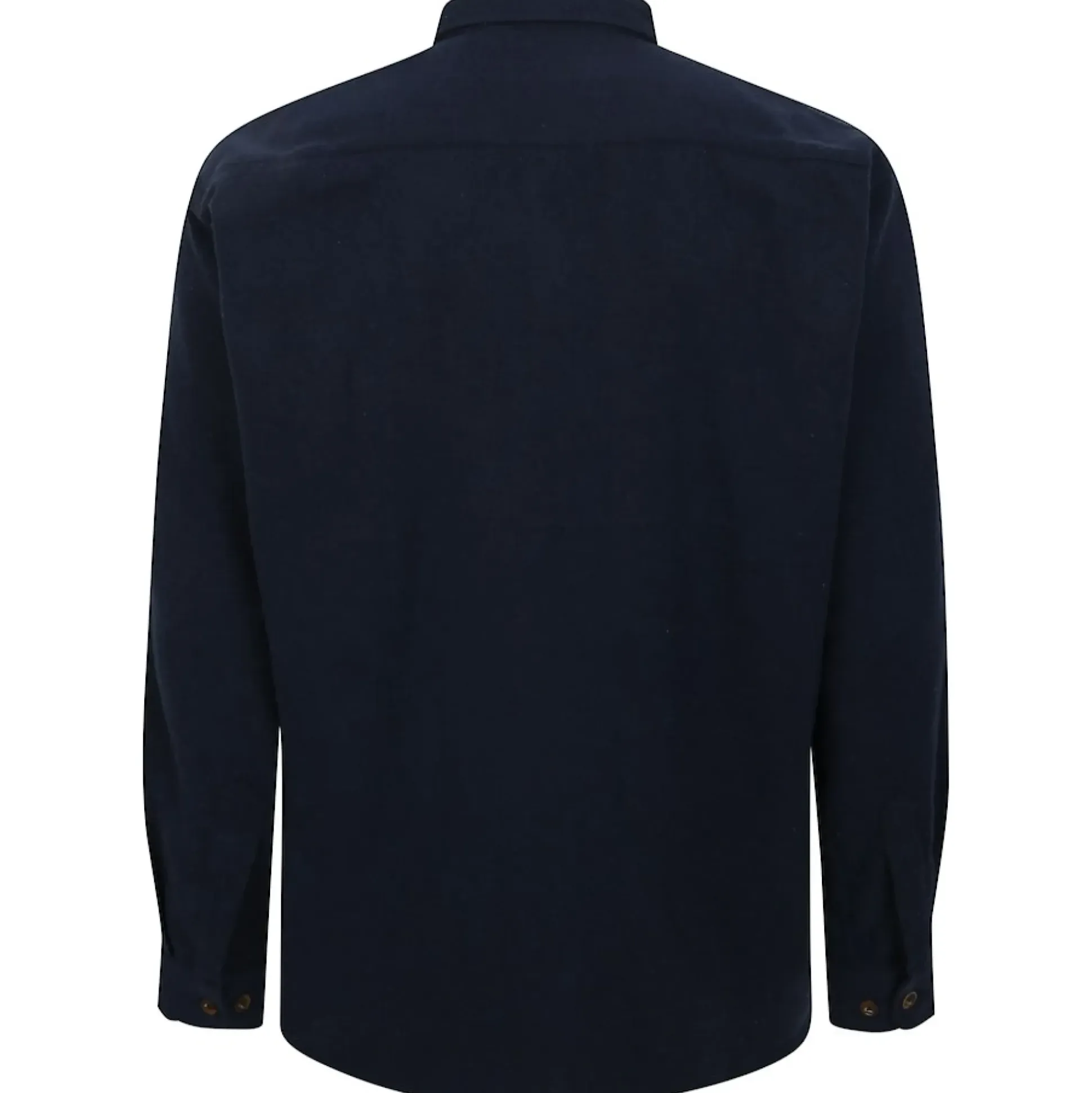 Bigdude Plain Flannel Long Sleeve Shirt Navy Tall