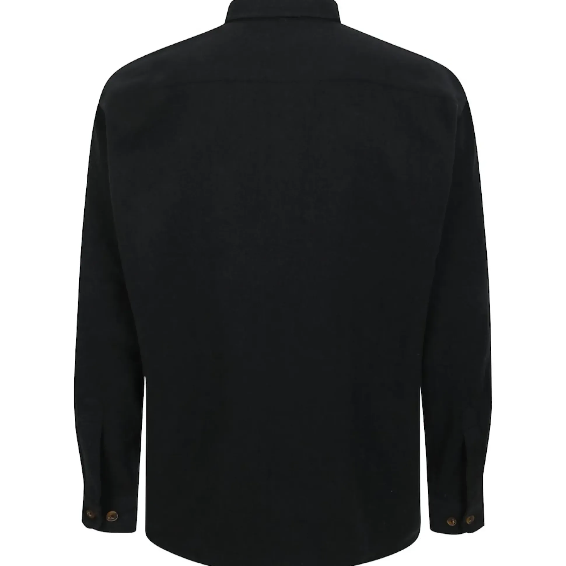 Bigdude Plain Flannel Long Sleeve Shirt Black Tall