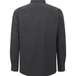 Bigdude Plain Flannel Long Sleeve Shirt Charcoal Tall