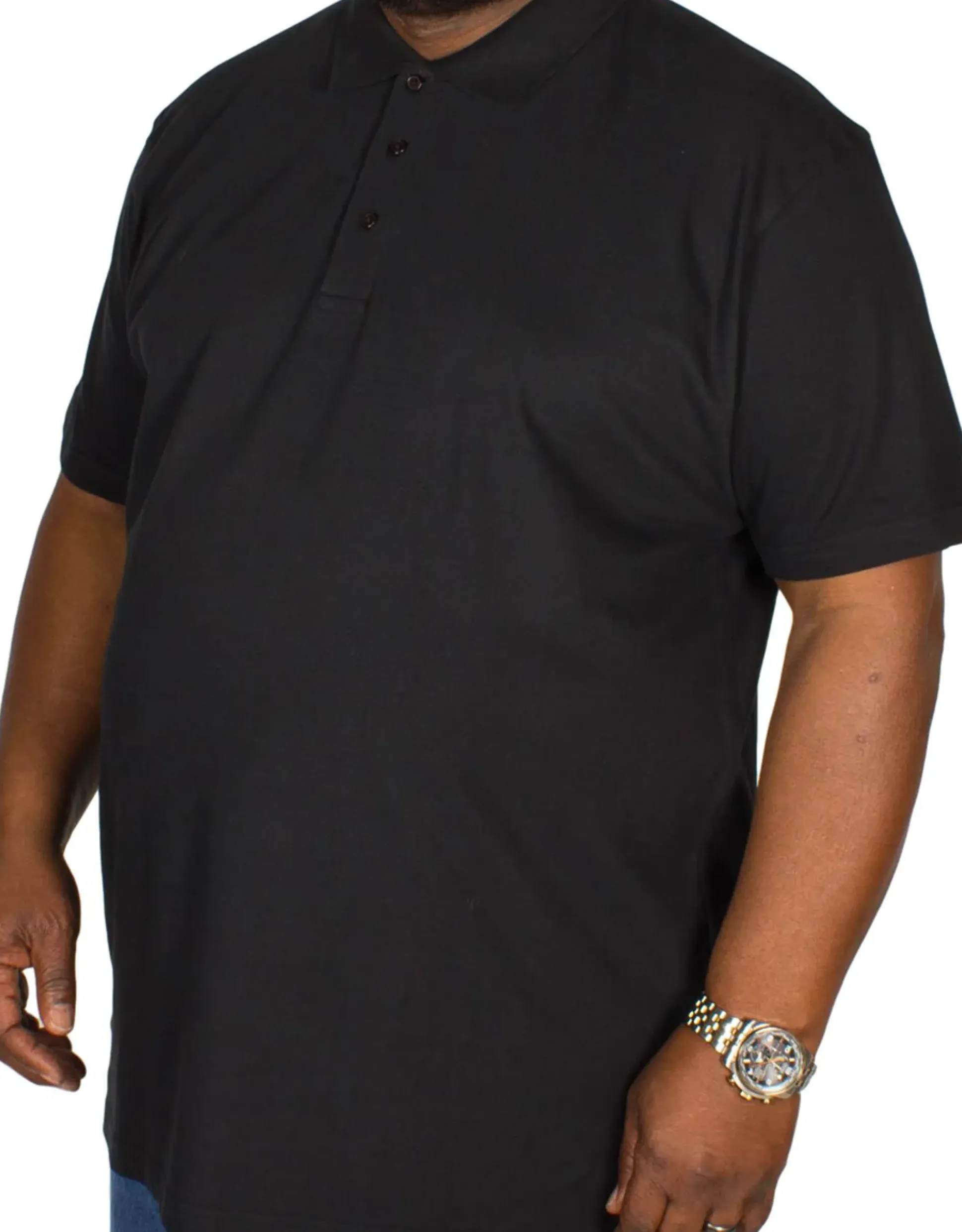 Bigdude Plain Polo Shirt - Black