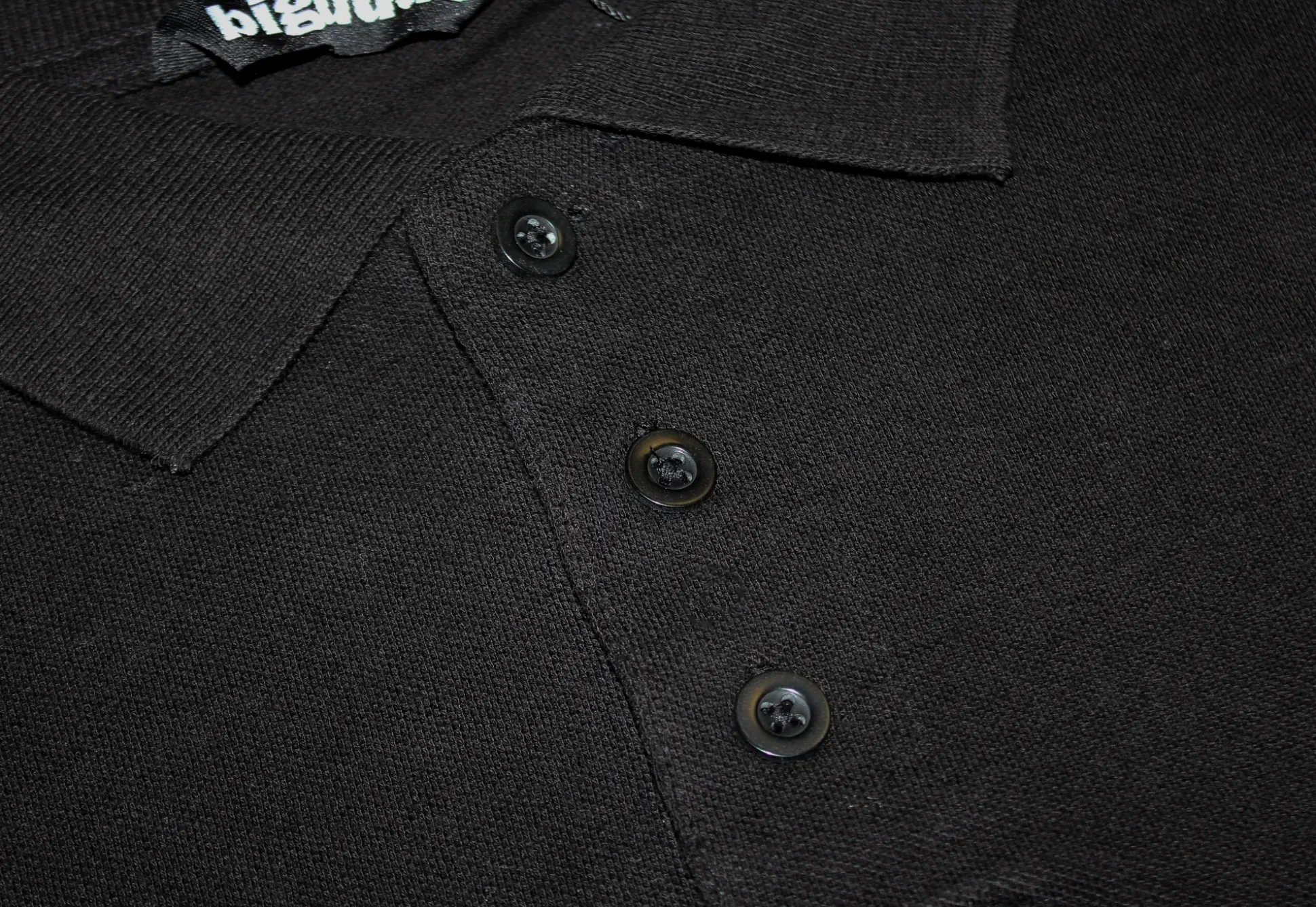 Bigdude Plain Polo Shirt - Black