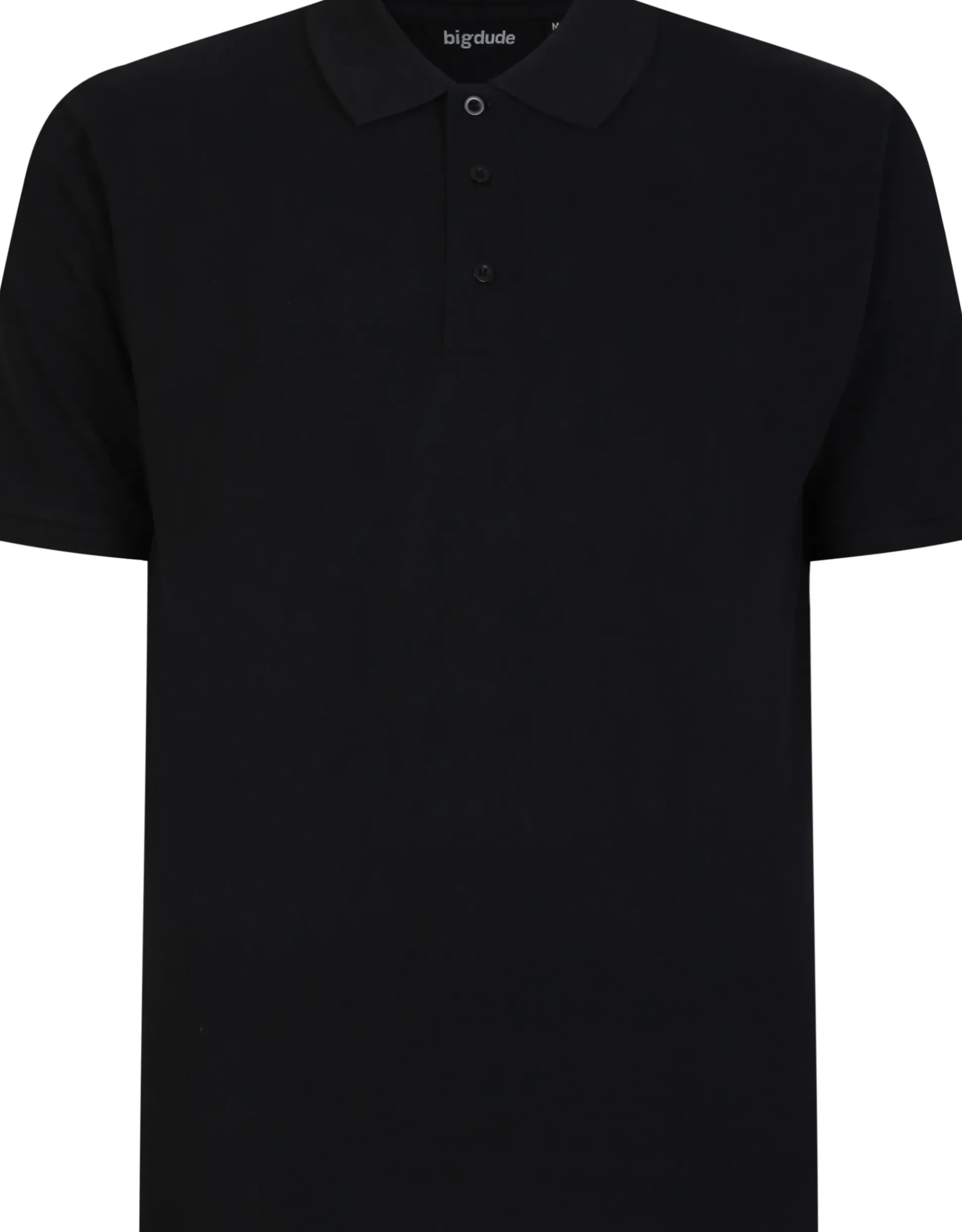 Bigdude Plain Polo Shirt - Black