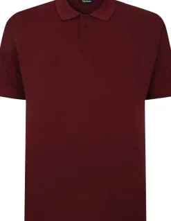 Bigdude Plain Polo Shirt Burgundy Tall