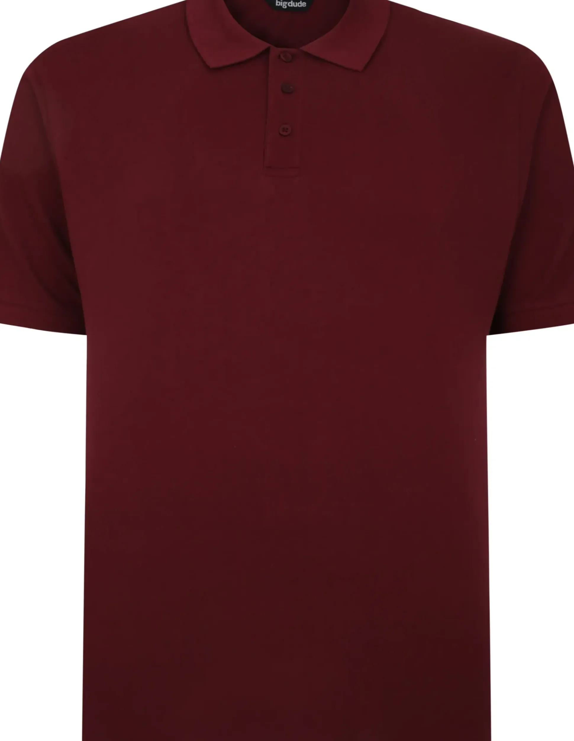 Bigdude Plain Polo Shirt Burgundy Tall