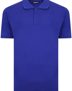 Bigdude Plain Polo Shirt Cobalt Blue Tall