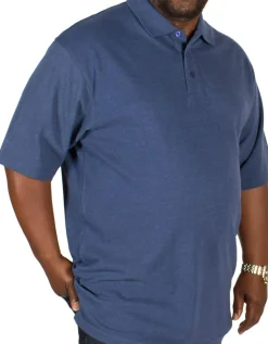 Bigdude Plain Polo Shirt Denim Tall