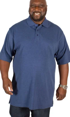 Bigdude Plain Polo Shirt Denim Tall