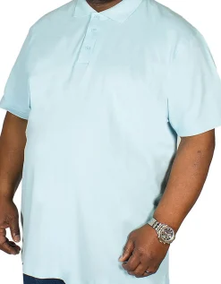 Bigdude Plain Polo Shirt Light Blue
