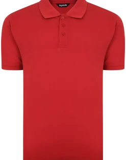 Bigdude Plain Polo Shirt Pepper Red Tall