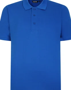 Bigdude Plain Polo Shirt Royal Blue