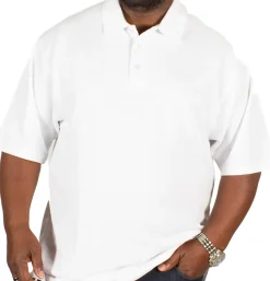 Bigdude Plain Polo Shirt White