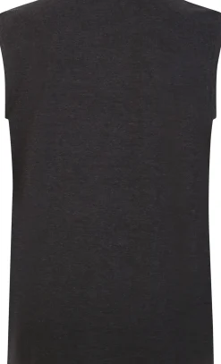 Bigdude Plain Sleeveless T-Shirt Charcoal