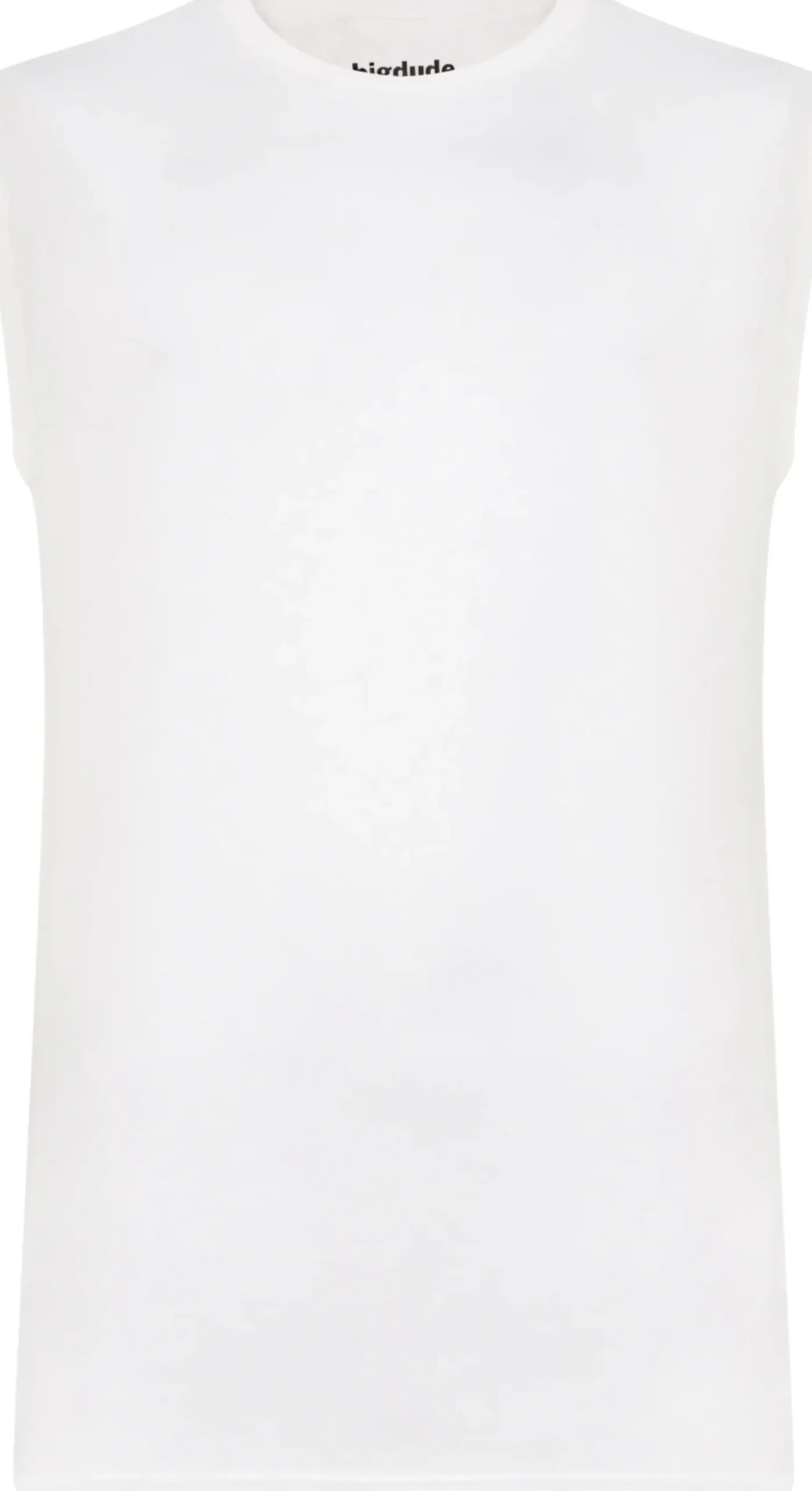 Bigdude Plain Sleeveless T-Shirt White