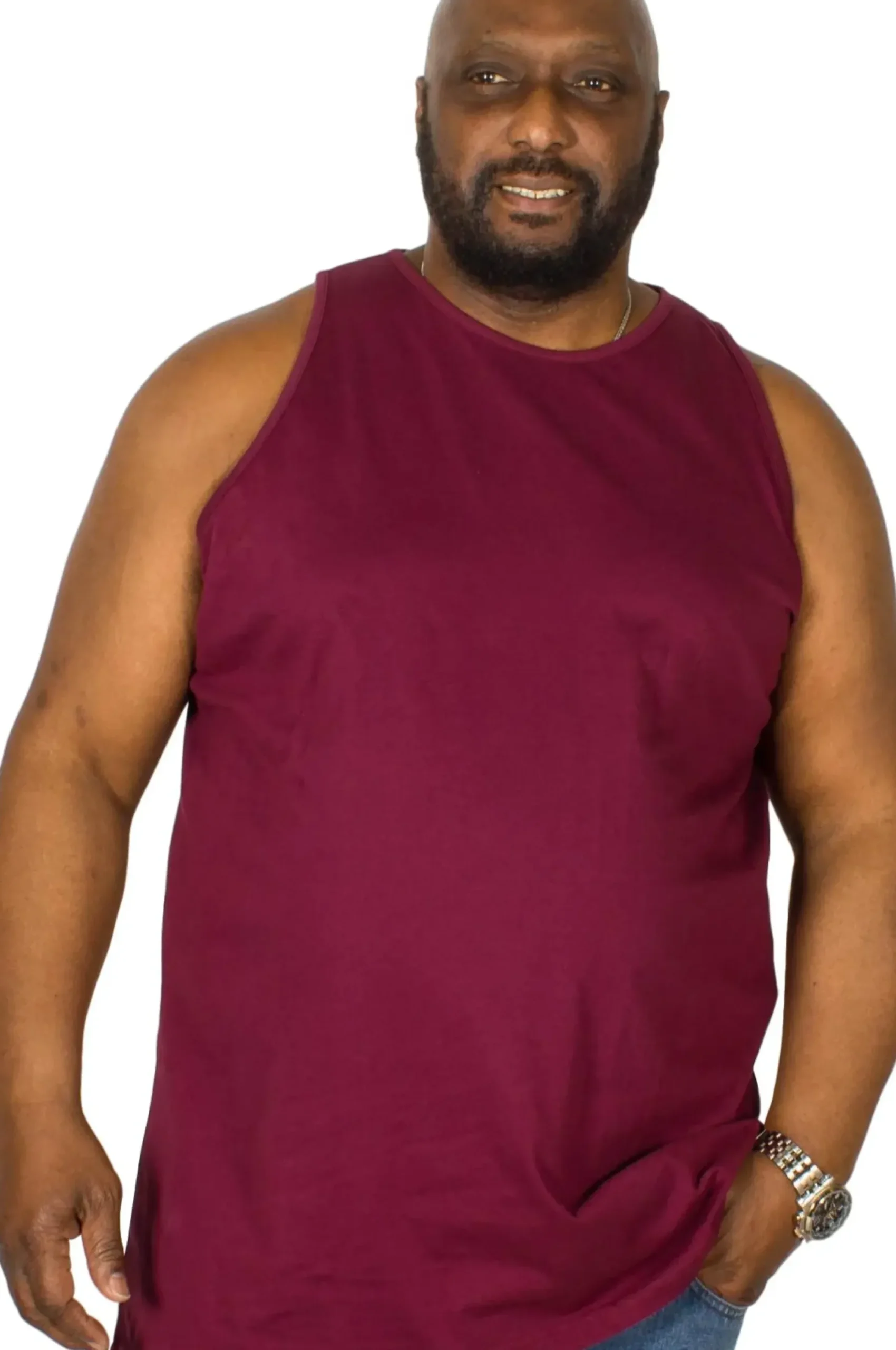 Bigdude Plain Vest Burgundy