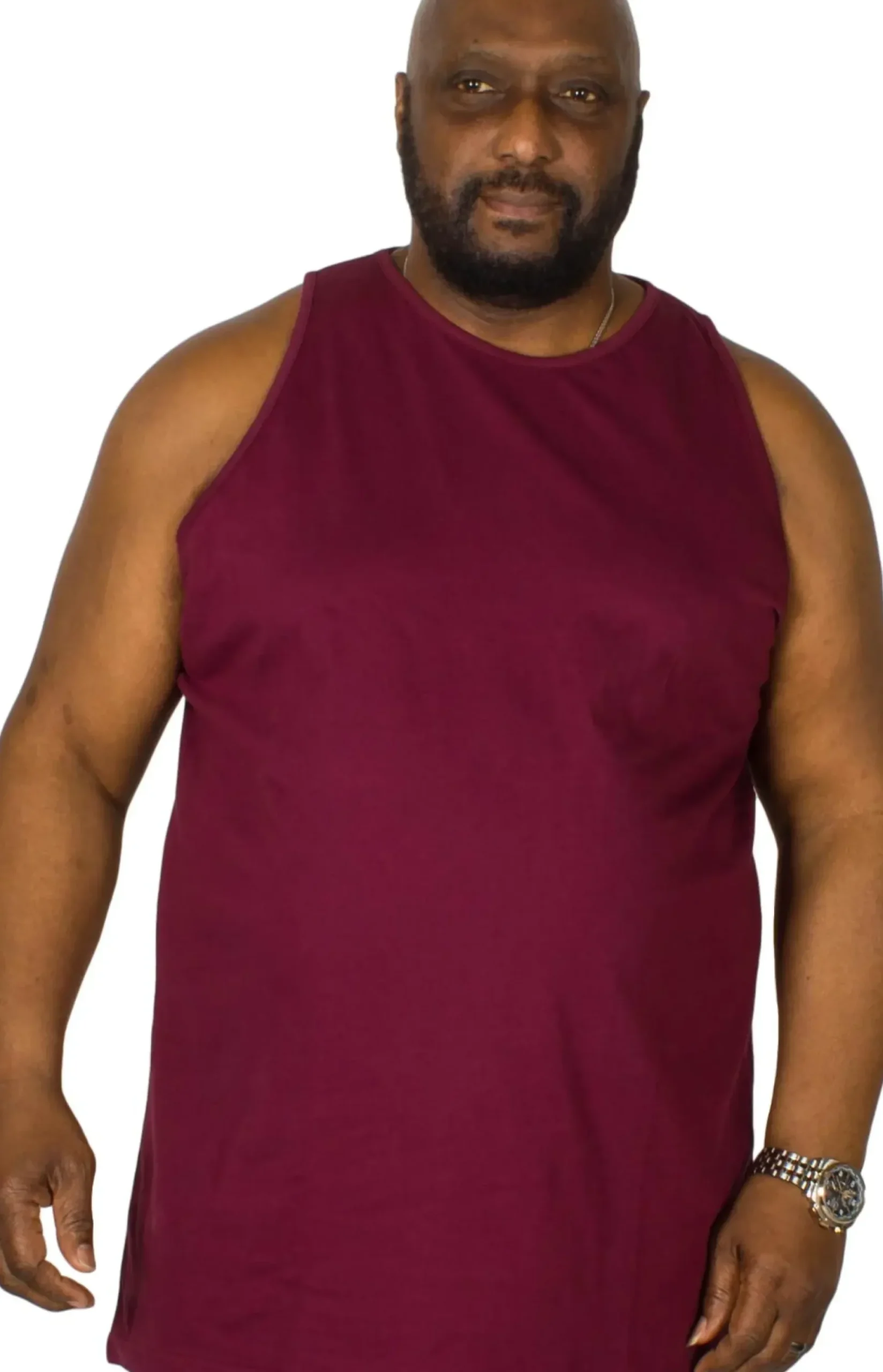 Bigdude Plain Vest Burgundy