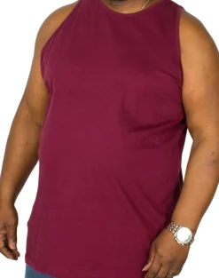 Bigdude Plain Vest Burgundy Tall