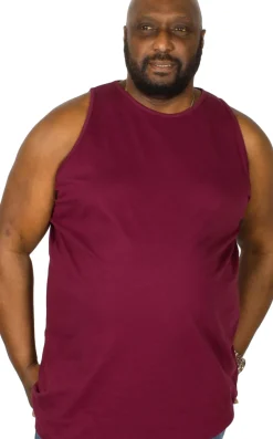 Bigdude Plain Vest Burgundy Tall