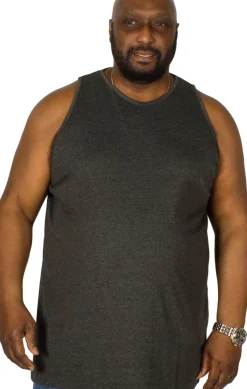 Bigdude Plain Vest Charcoal Tall
