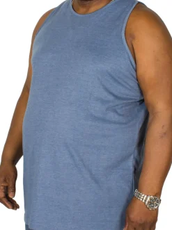 Bigdude Plain Vest Denim Marl