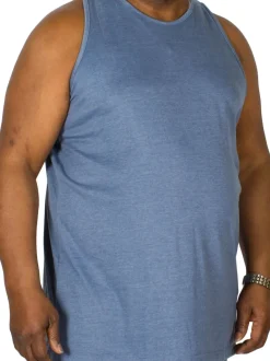 Bigdude Plain Vest Denim Marl