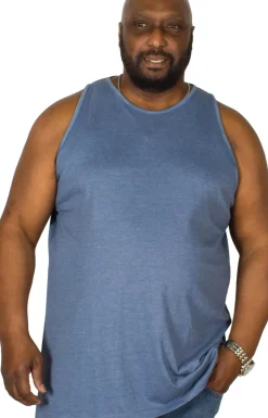 Bigdude Plain Vest Denim Marl