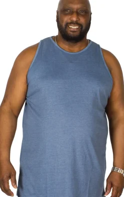 Bigdude Plain Vest Denim Marl