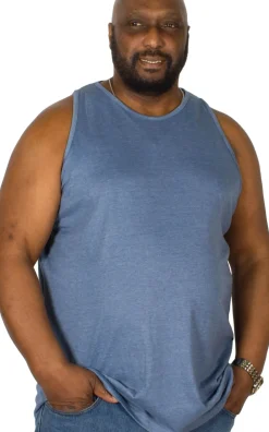 Bigdude Plain Vest Denim Marl