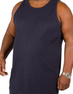 Bigdude Plain Vest Navy Tall