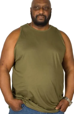 Bigdude Plain Vest Olive Tall