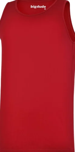 Bigdude Plain Vest Pepper Red Tall