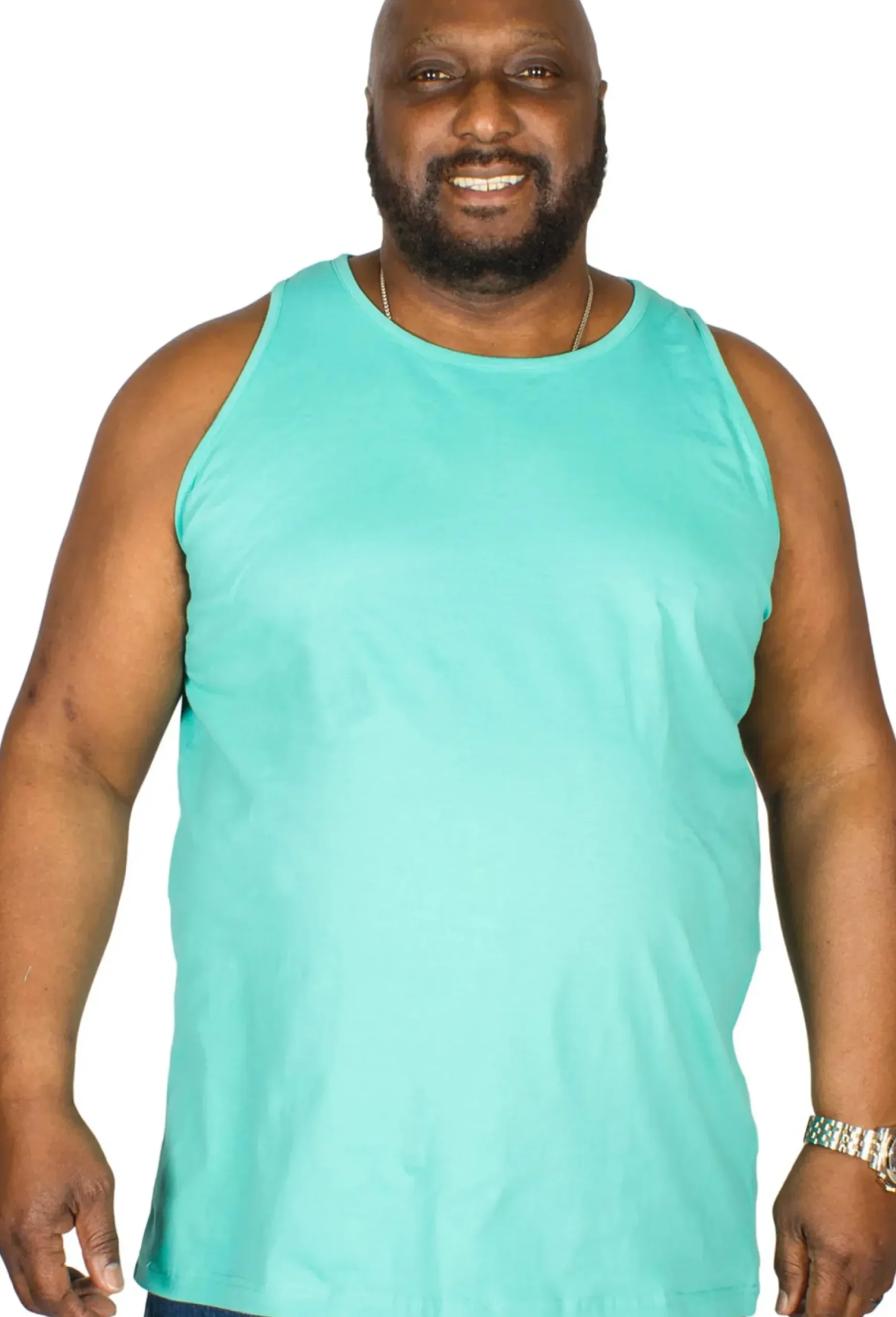 Bigdude Plain Vest Turquoise Tall
