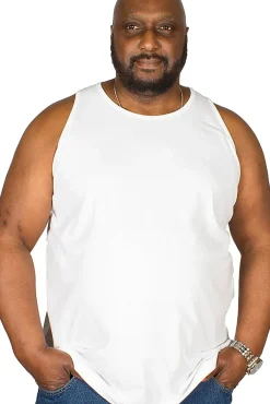 Bigdude Plain Vest White Tall