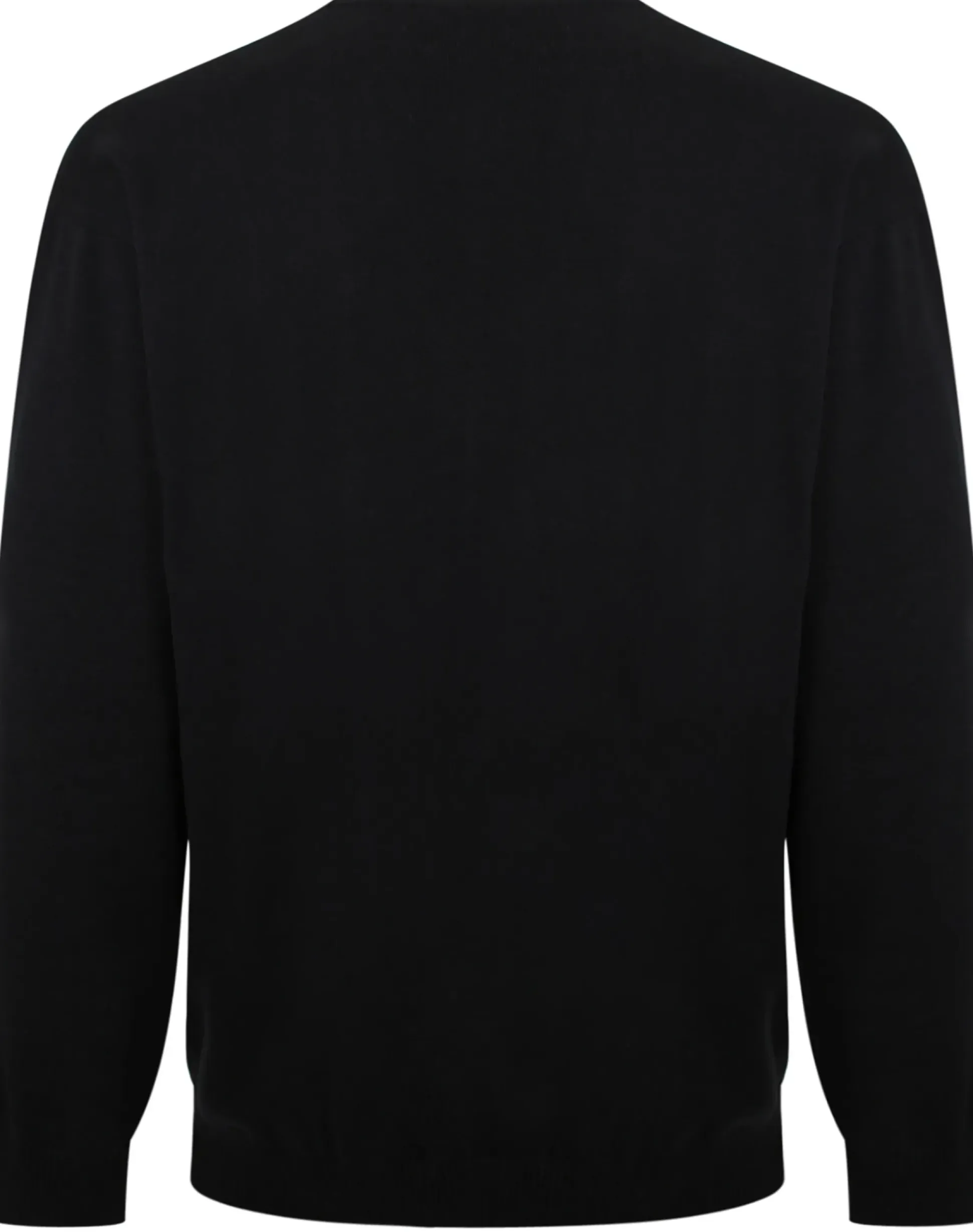 Bigdude Plain V-Neck Knitted Cardigan Black