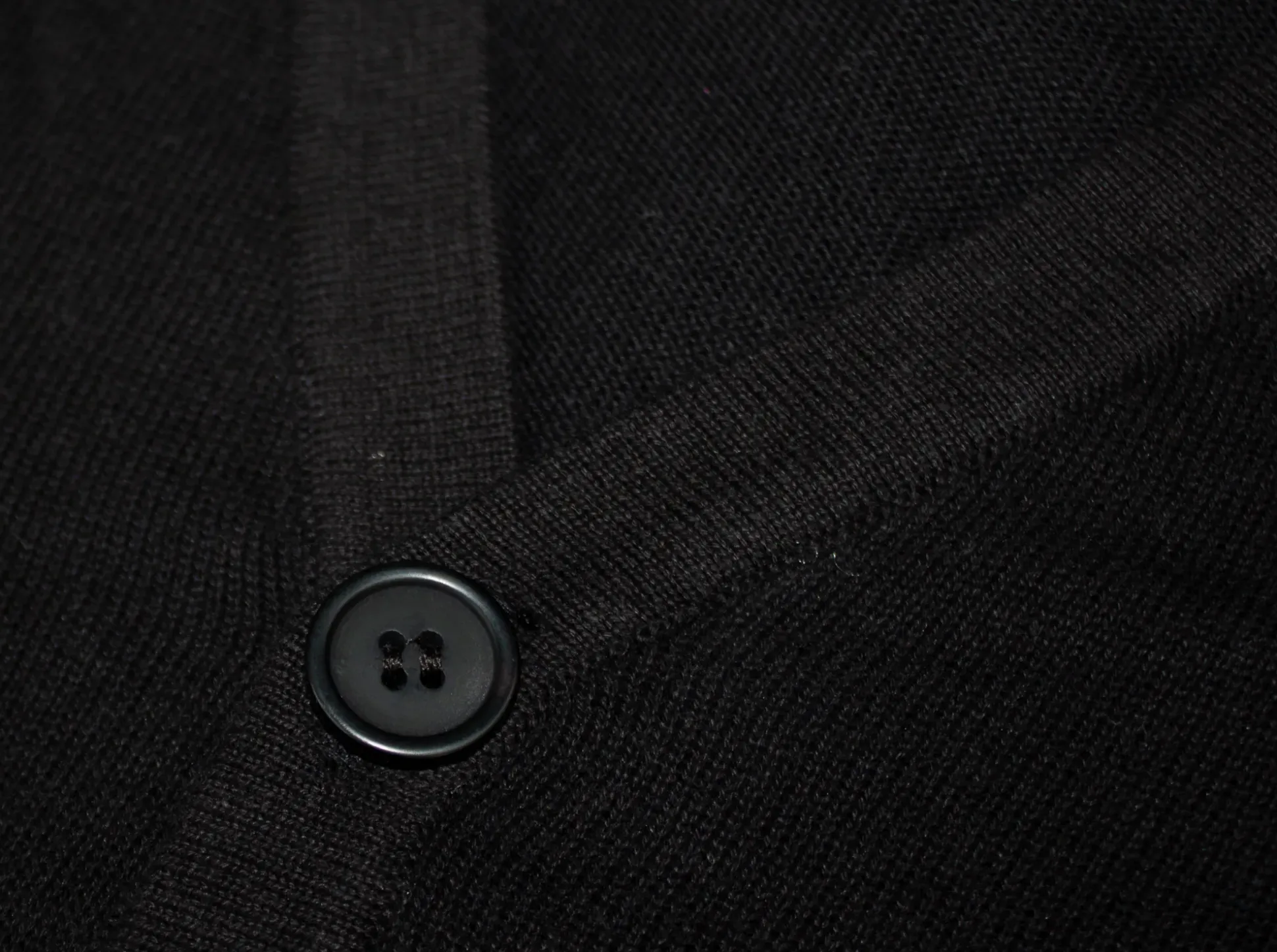 Bigdude Plain V-Neck Knitted Cardigan Black