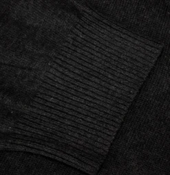 Bigdude Plain V-Neck Knitted Cardigan Black