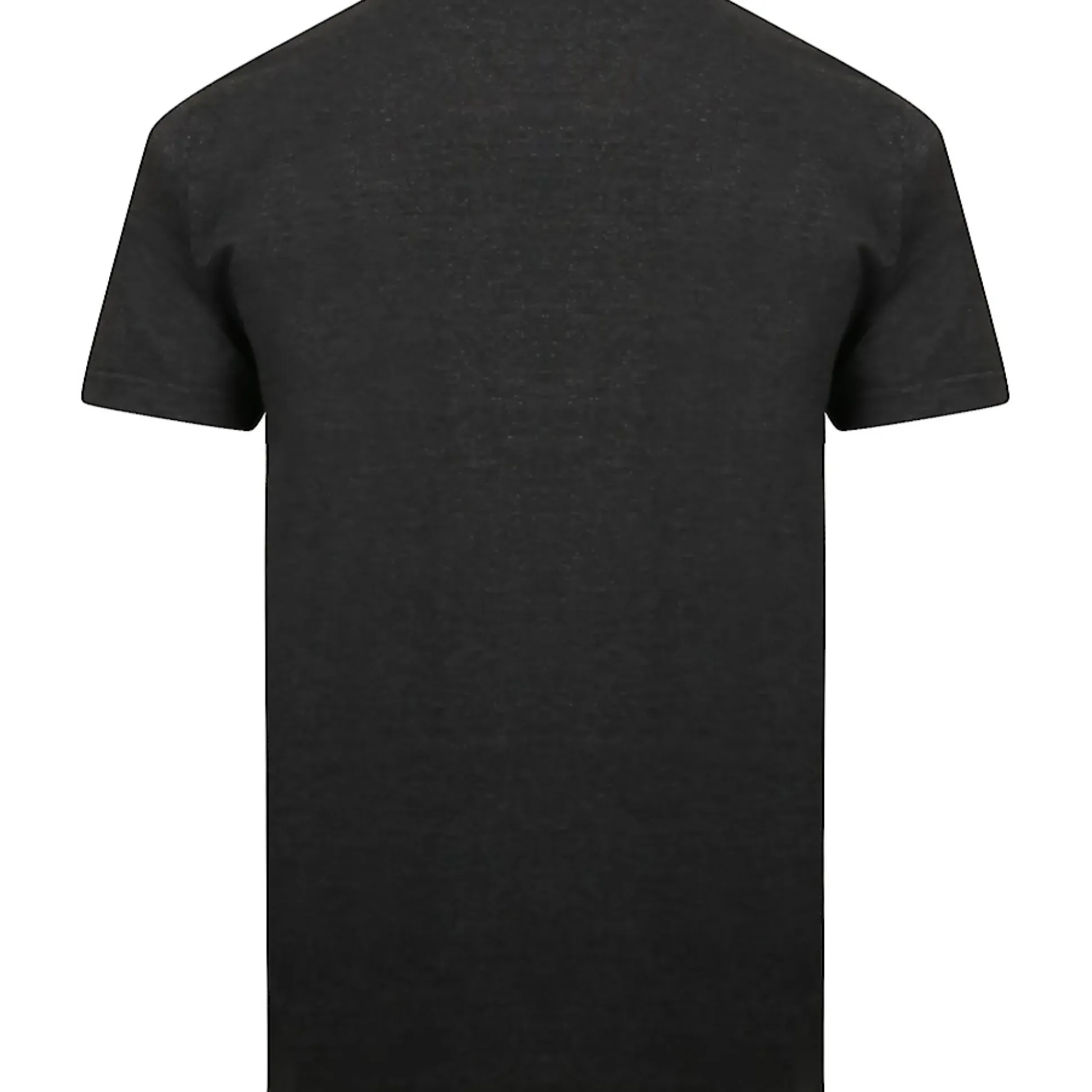 Bigdude Plain V-Neck T-Shirt Charcoal Marl