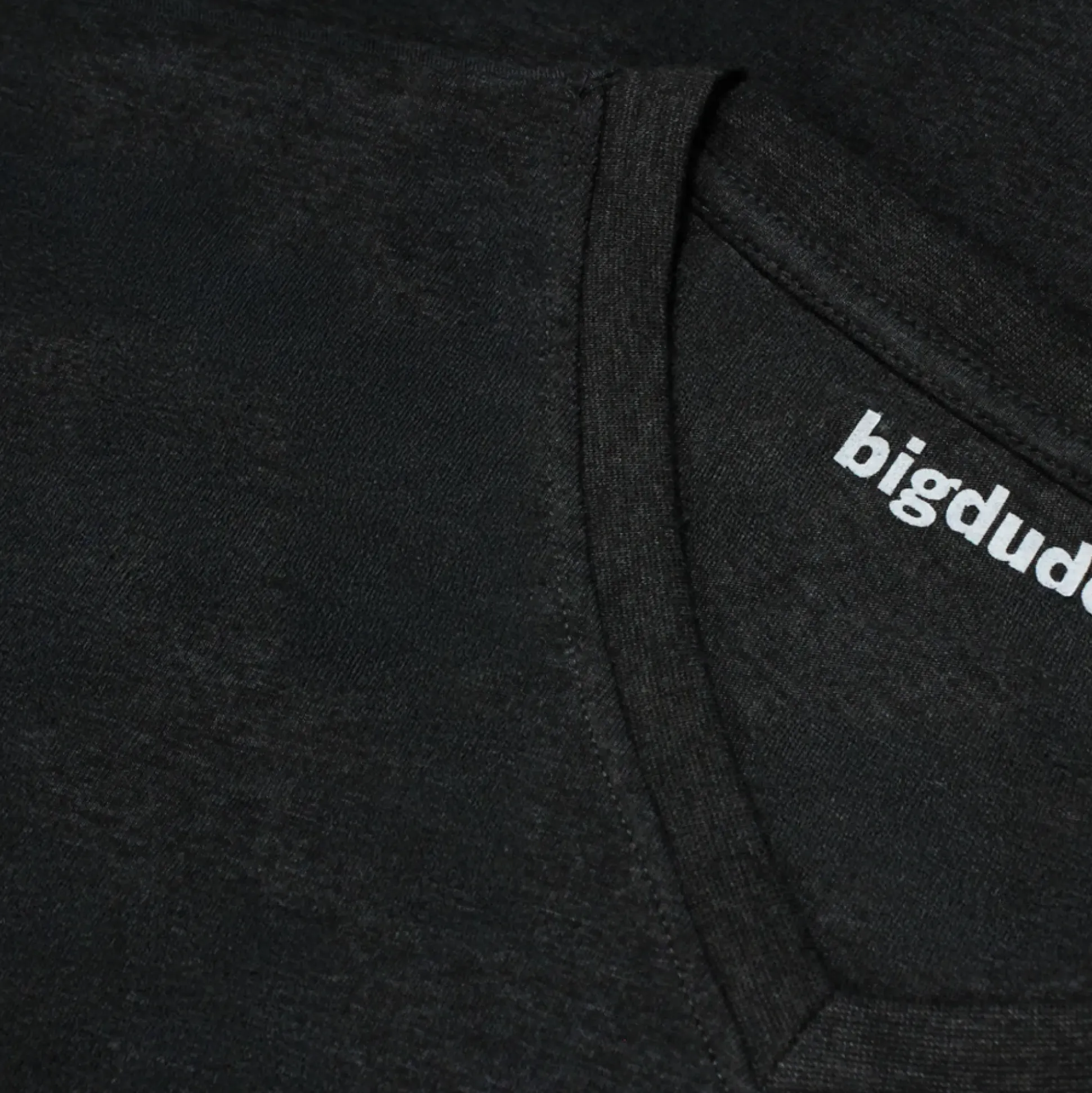 Bigdude Plain V-Neck T-Shirt Charcoal Marl