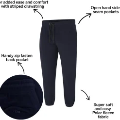 Bigdude Polar Fleece Joggers Navy