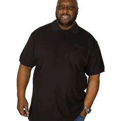 Bigdude Polo Shirt With Pocket Black