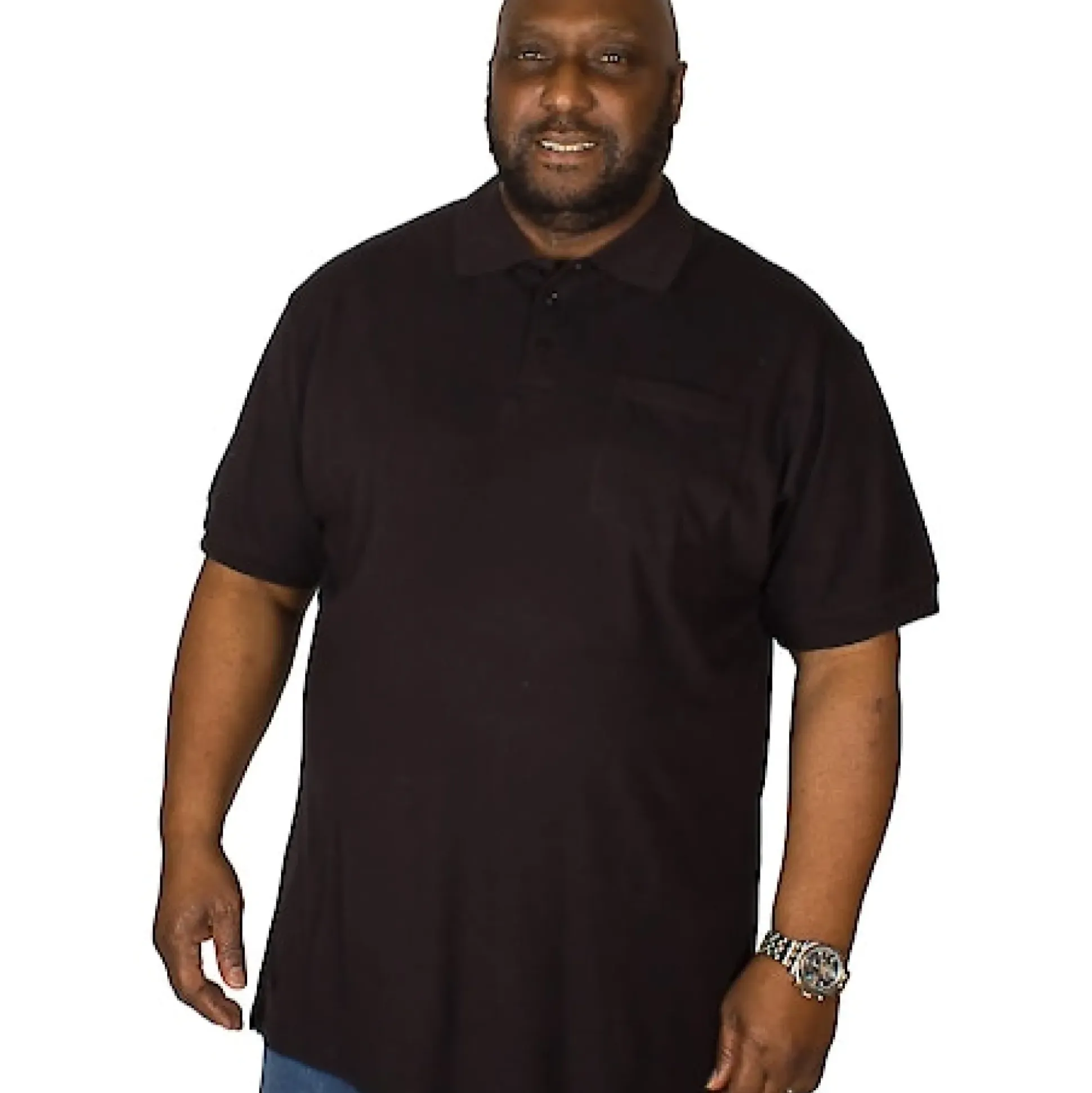 Bigdude Polo Shirt With Pocket Black