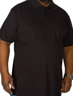 Bigdude Polo Shirt With Pocket Black Tall