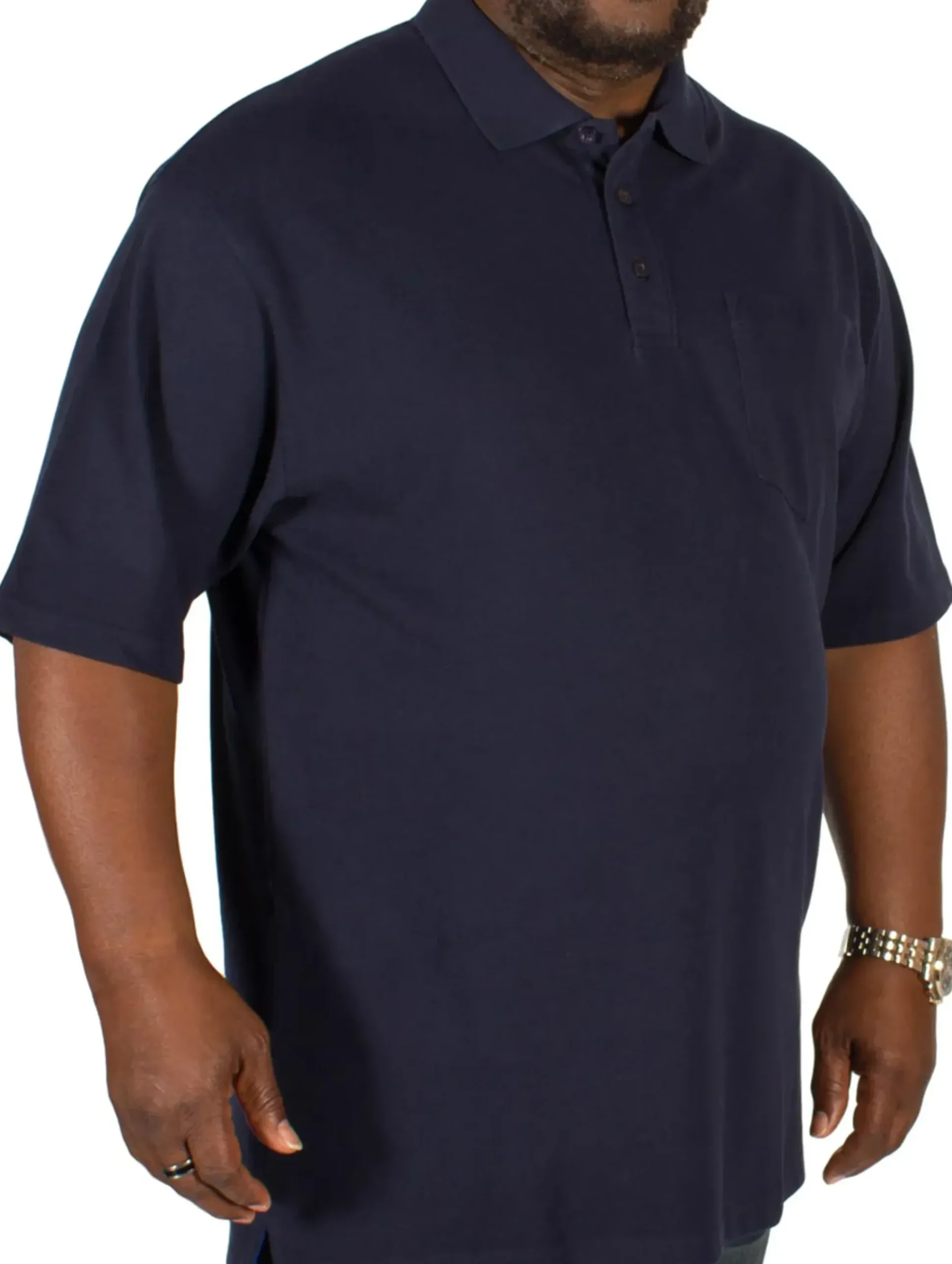 Bigdude Polo Shirt With Pocket Navy Tall